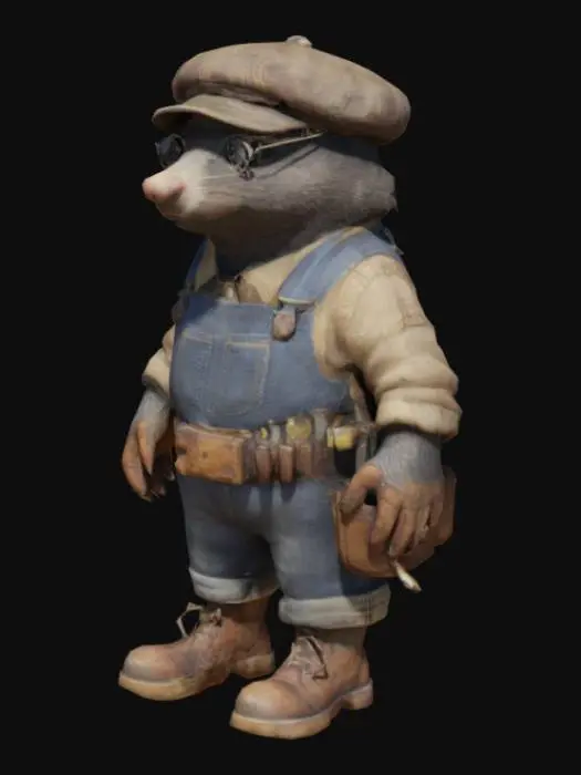 3D model for Mole in Overalls