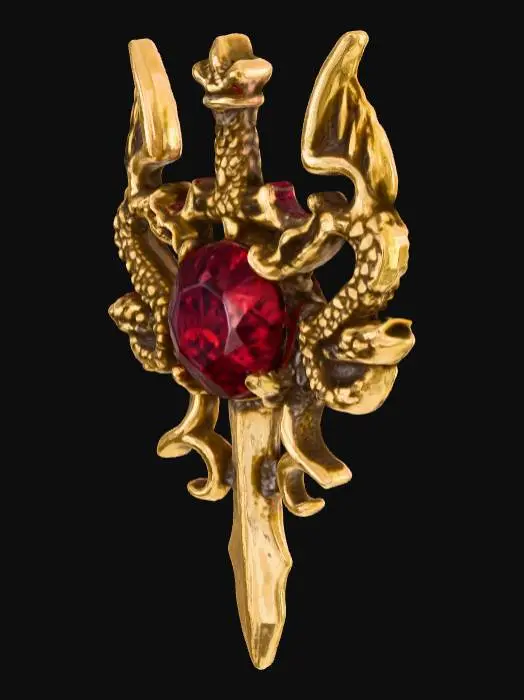 3D model for Dragon's Ruby Emblem