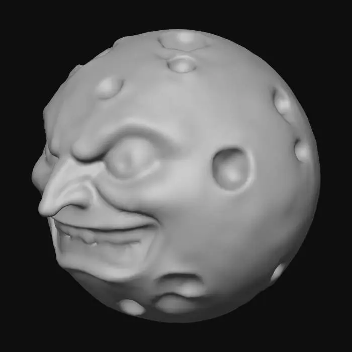 3D model for Smiling Lunar Face