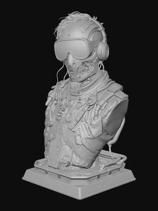 3D model for Neon Skull Operative