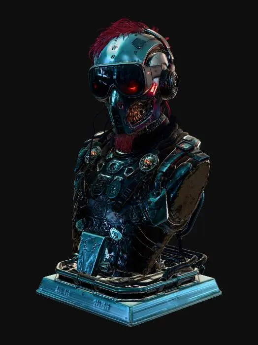 3D model for Neon Skull Operative