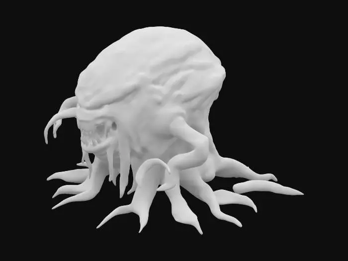 3D model for amorphic john carpenter The Thing alien blob monster tentacles teeth eyeballs everywhere bloody sticky