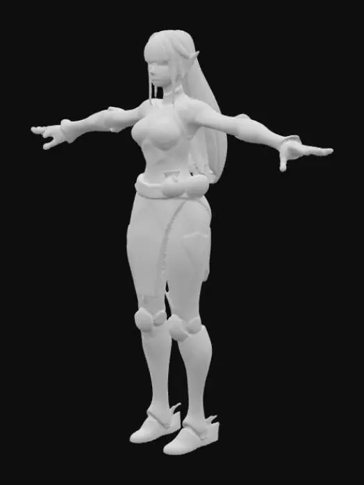 3D model for Cyber Elven Warrior