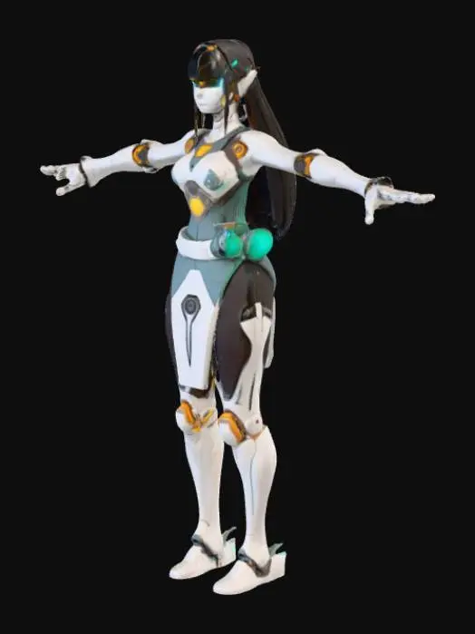 3D model for Cyber Elven Warrior