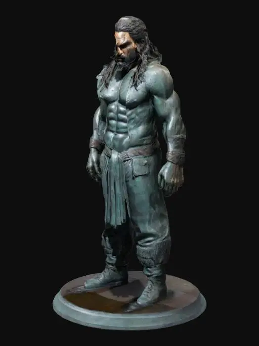 3D model for a statue of the actor Jason Mamoa