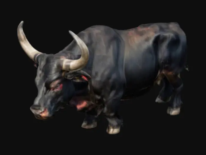3D model for Накачанный бык с рогами и злым лицом