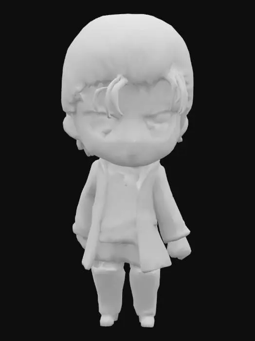3D model for Chibi Figure with Green Eyes