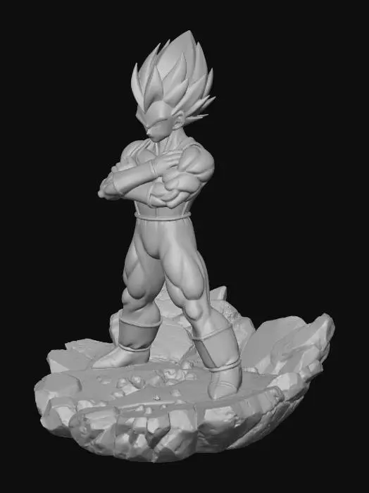3D model for Super Saiyan Vegeta on the Rock