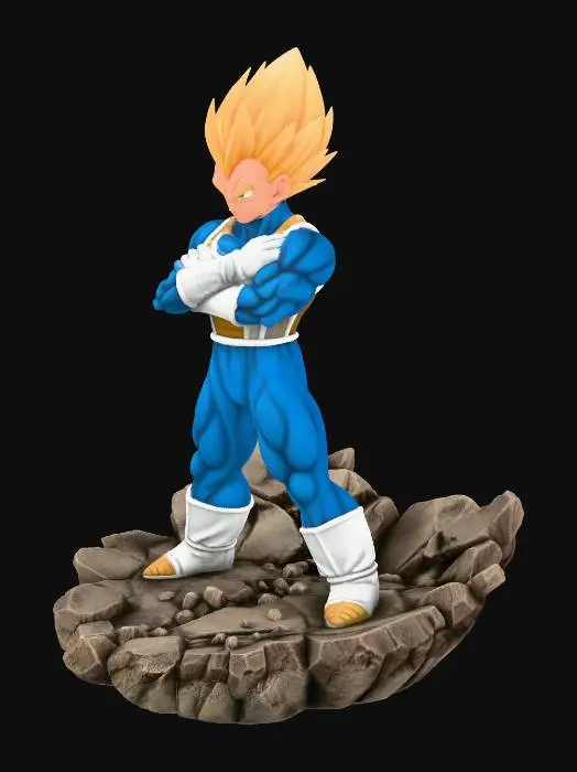 3D model for Super Saiyan Vegeta on the Rock