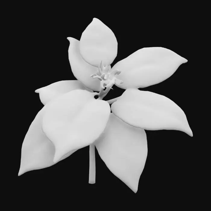 3D model for A basil plant with bright green, oval to lance-shaped leaves, approximately 1-2 inches long, growing in opposite pairs along a square, green stem.  The leaves may have smooth or slightly toothed edges.  The plant should appear healthy and vibrant.  Optionally, include small white or pale purple flowers clustered at the stem tips. Focus on realistic detail and accurate representation of the leaf shape, arrangement, and stem structure.
