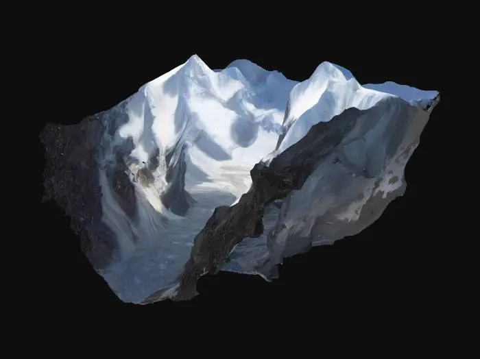3D model for In the far reaches of the Karakoram, where maps blur and gods seem to sleep beneath ice, I climbed into a world stripped to bone and sky. Storms rose without warning, erasing sun, breath, even thought. Alone on a wind-scoured ridge, lashed by snow and silence, I felt fear and awe braid into something holy. No trail, no certainty—just the raw pulse of life against the void. Out there, I wasn’t conquering a mountain—I was being remade by it.