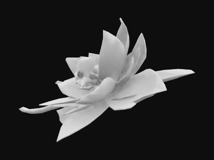 3D model for vanilla beans and flower