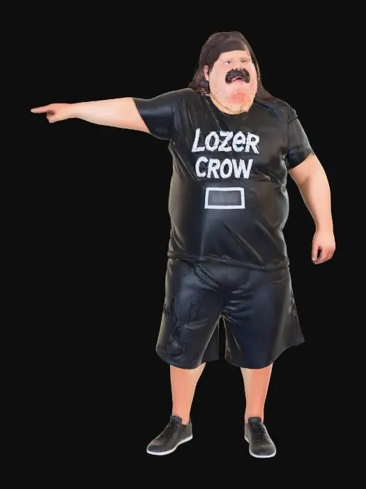 3D model for Wrestling Performer in Action