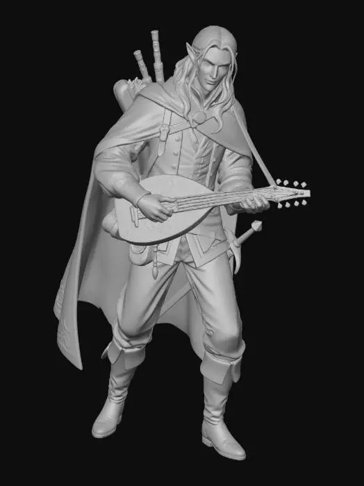 3D model for Elven Minstrel