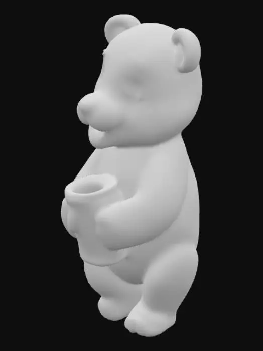 3D model for Bearrific Giftable, paddy Bear holding pote honey, 8k, #plush# #cartoon# cute