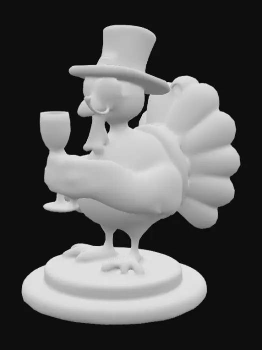 3D model for funny turkey centerpiece