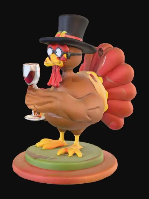 3D model for funny turkey centerpiece