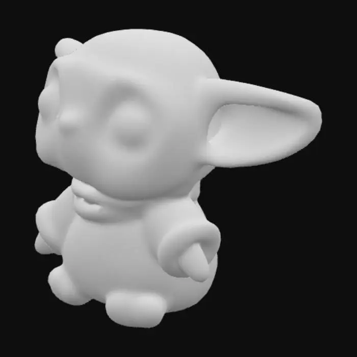 3D model for #plushie# baby yoda, knitted #realistic#, 8K, best quality