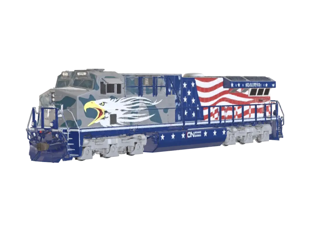 Patriot Eagle Locomotive 3D model, vytvořený pomocí AI