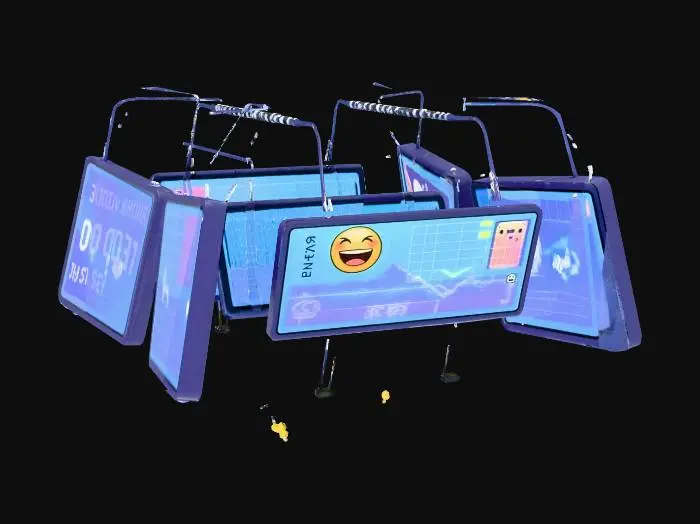 3D model for Data Dashboards with Emoticons