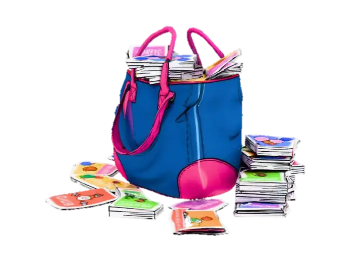 Book Bag Overflow - Tote 3D model, vytvořený pomocí AI