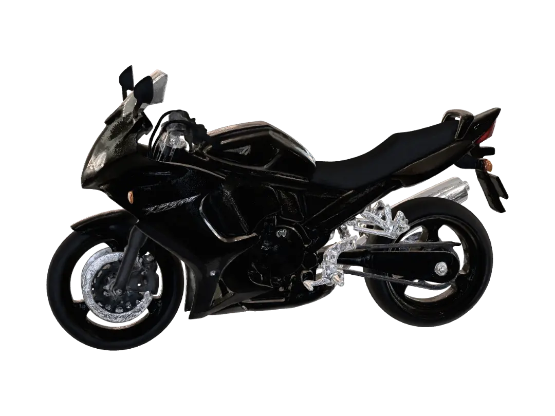 Suzuki GSX-R Black Sport Bike - Track 3D model, vytvořený pomocí AI