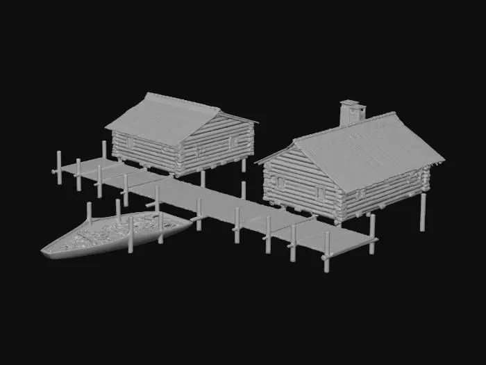 3D model for Tranquil Lakeside Retreat