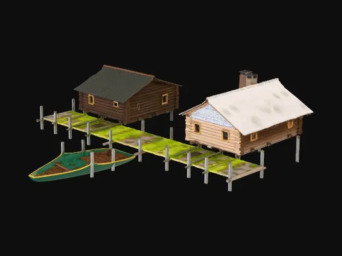 3D model for Tranquil Lakeside Retreat