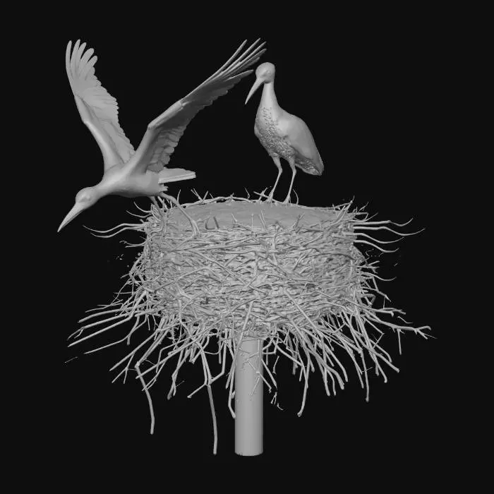 3D model for Storks in Flight