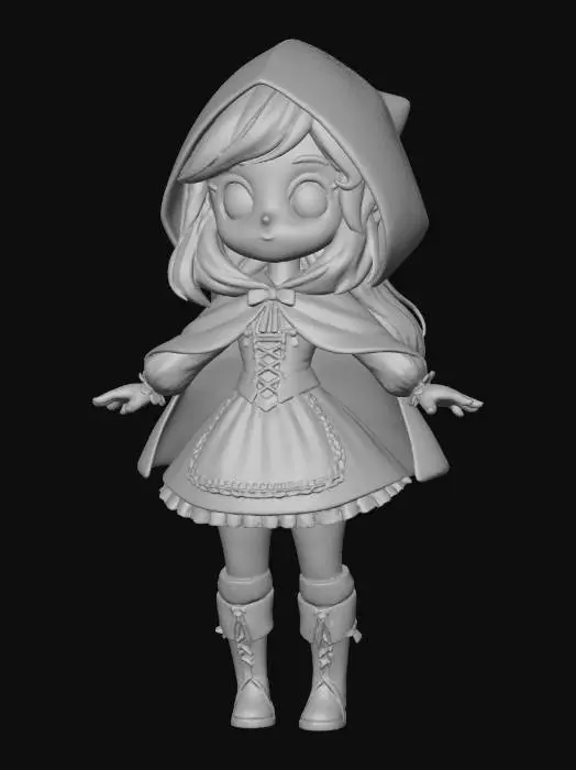 3D model for Red Riding Chibi