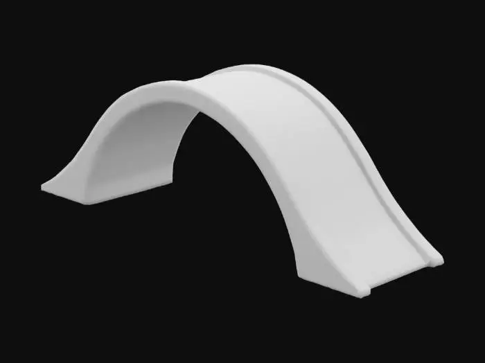 3D model for high onramp eroded but with no rubble, 