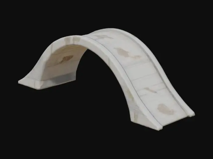 3D model for high onramp eroded but with no rubble, 