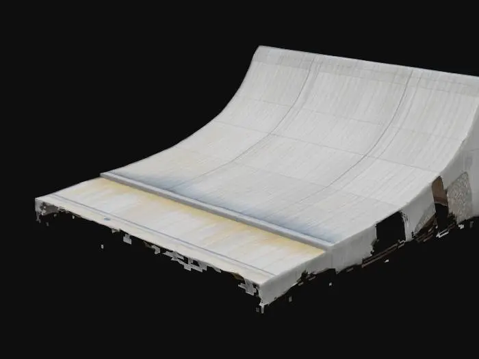 3D model for high onramp eroded but with no rubble, 