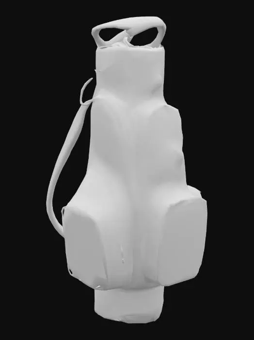 3D model for golf bag, black , gold inlay 