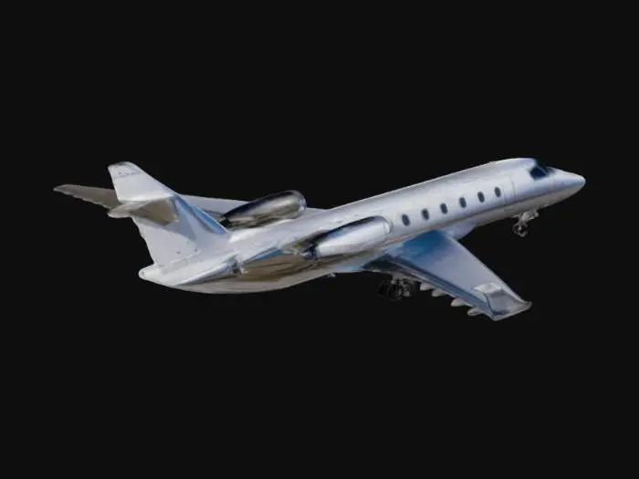 3D model for a long private jet
