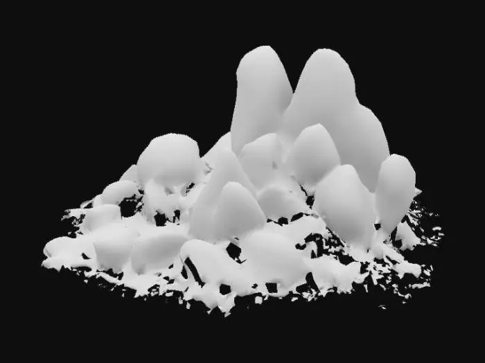 3D model for stones on the ground in the style of the lord of the rings

