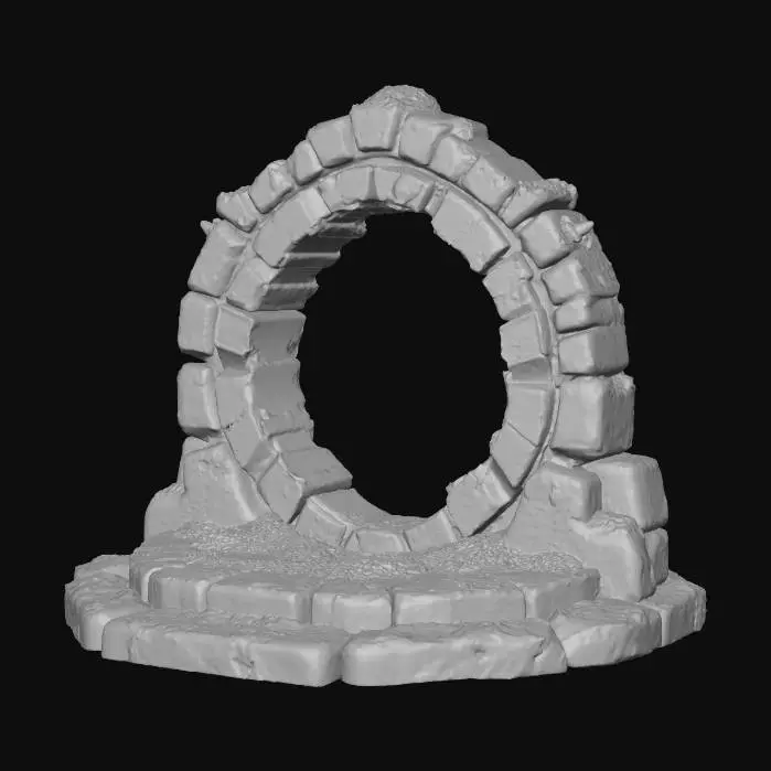 3D model for A single 3D board game token representing an active Shadow Portal.
A mystical portal rising from a compact board-game base, with swirling dark energy at the center and subtle light runes around the edges, symbolizing a moral choice between redemption and power.
Designed as a tabletop miniature location marker, small scale, iconic and readable from a distance.
Front-facing view, centered object.
Neutral studio lighting.
Transparent background.
High-quality 3D miniature, clean geometry, strong silhouette, sculpt-ready, suitable for 3D printing and game assets.
No characters, no environment, no text., #Christmas2025#