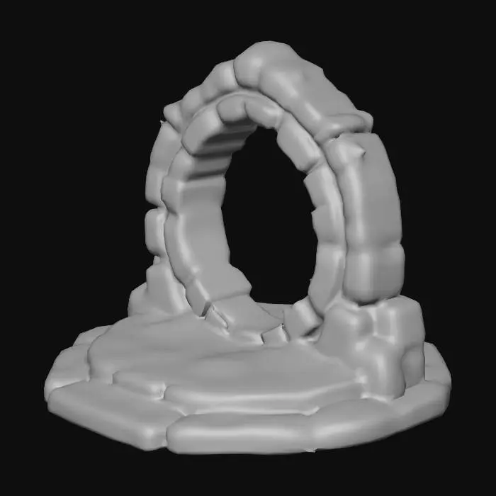 3D model for A single 3D board game token representing an active Shadow Portal.
A mystical portal rising from a compact board-game base, with swirling dark energy at the center and subtle light runes around the edges, symbolizing a moral choice between redemption and power.
Designed as a tabletop miniature location marker, small scale, iconic and readable from a distance.
Front-facing view, centered object.
Neutral studio lighting.
Transparent background.
High-quality 3D miniature, clean geometry, strong silhouette, sculpt-ready, suitable for 3D printing and game assets.
No characters, no environment, no text., #Christmas2025#