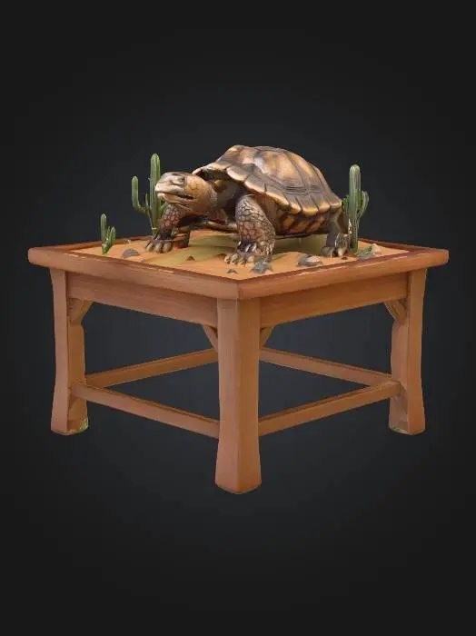 3D model for Tortoise Tabletop Desert masa