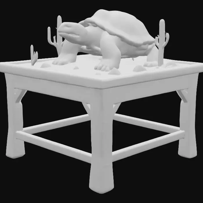 3D model for Tortoise Tabletop Desert masa