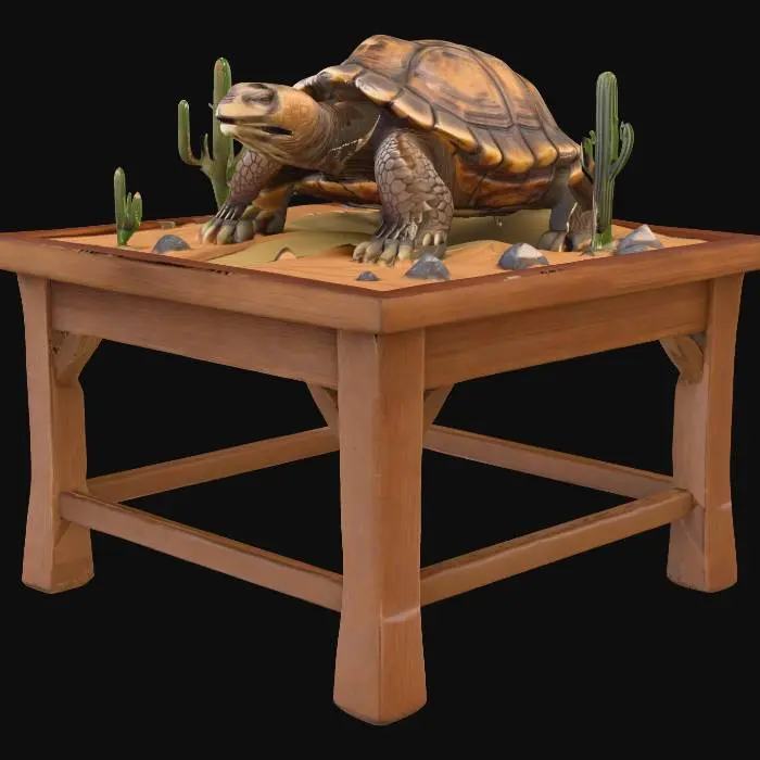 3D model for Tortoise Tabletop Desert masa