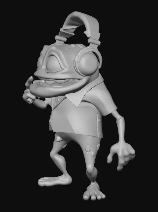 3D model for Crazy Frog with Headphones
