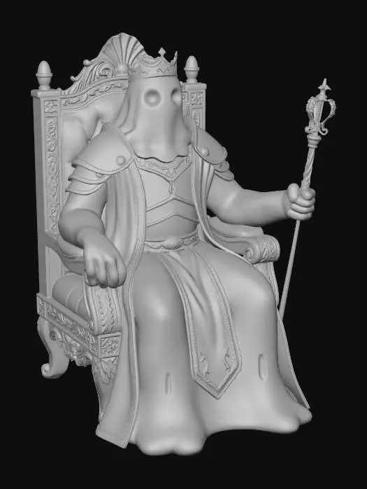 3D model for Emerald King on the Golden Throne