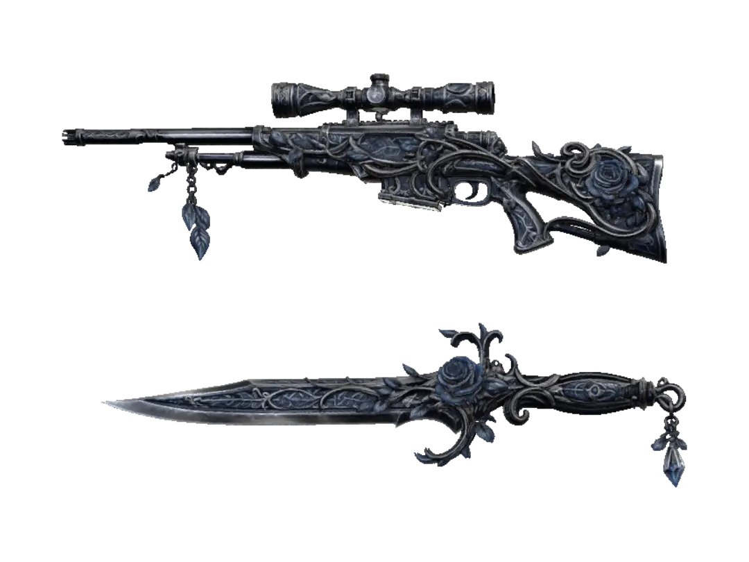 Blue Rose Sniper - Standoff 3D model, vytvořený pomocí AI