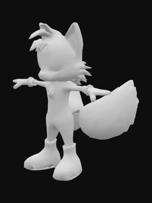 3D model for Tails the fox suit spider man t pose

