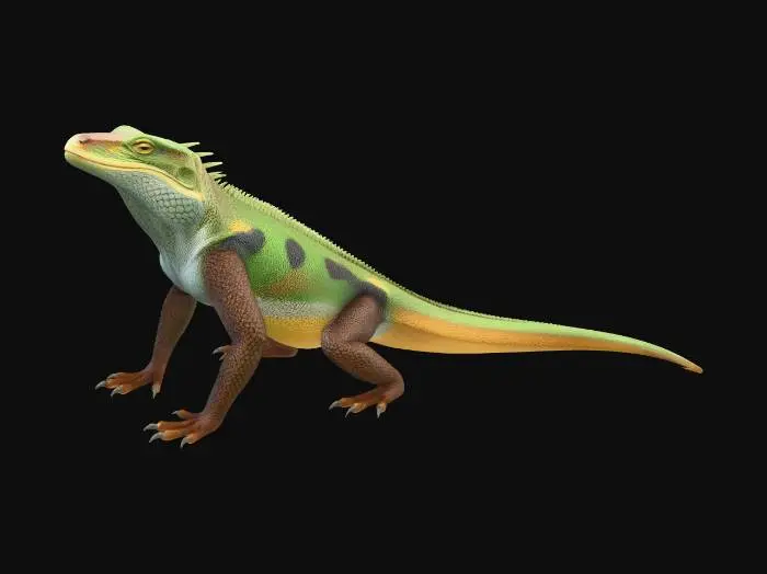 3D model for monitor lizard on all fours