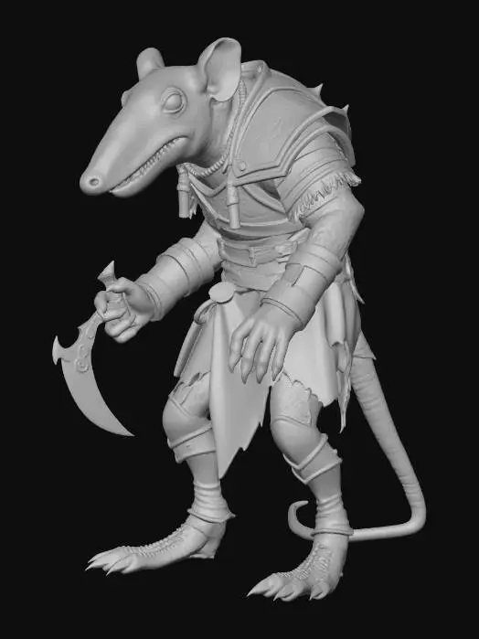 3D model for skaven-like ratman