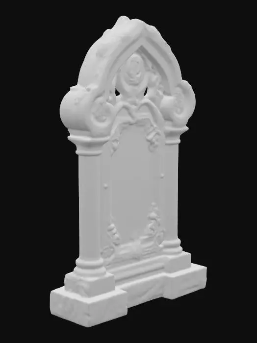 3D model for Halloween | Scary | Hyper-Realistic | Gothic | Grimm | a old gravestone 