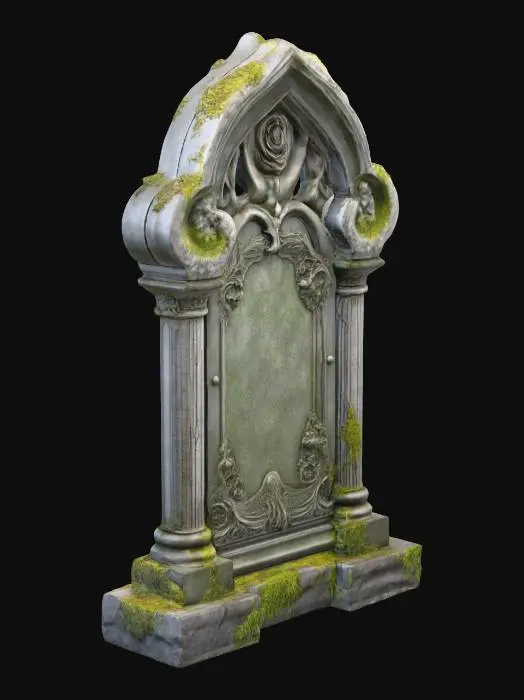 3D model for Halloween | Scary | Hyper-Realistic | Gothic | Grimm | a old gravestone 