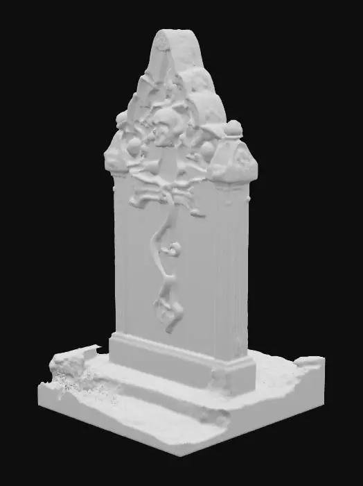 3D model for Halloween | Scary | Hyper-Realistic | Gothic | Grimm | a old gravestone 